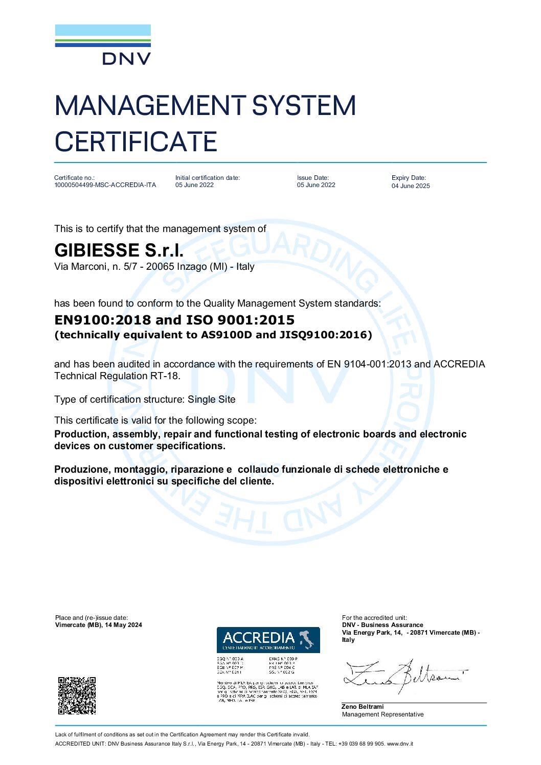 EN9100:2018 and ISO 9001:2015